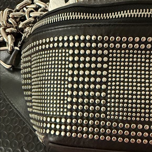 Alexander McQueen Punk Leather Bum/Belt Bag Black Iconic Studded NWT - Picture 3 of 16